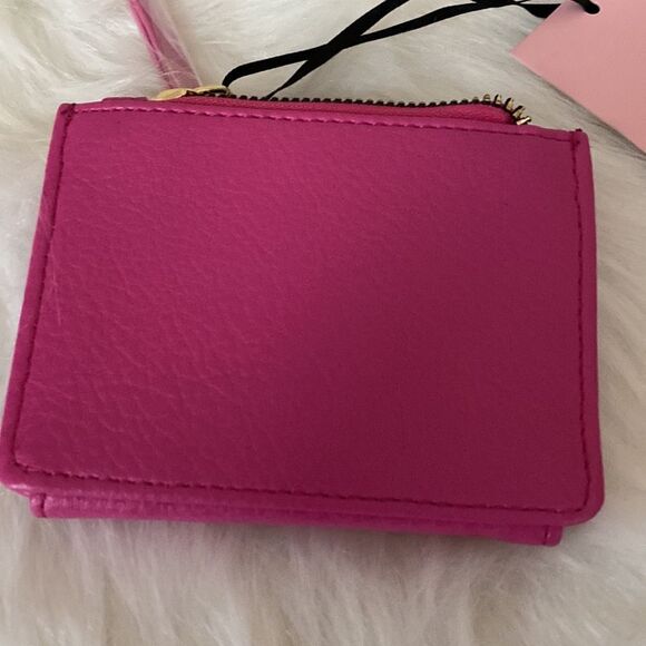 NWT Juicy Couture Fuschia "Pleats Please" Wallet 4”x3” - Picture 6 of 9